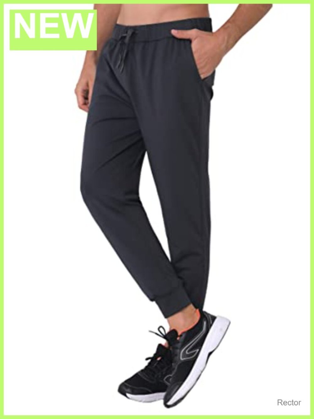 27in Inseam Athletic Joggers for Short Men Stretch Quick Dry Pants